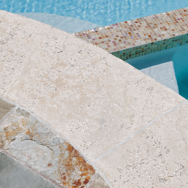 custom pool glass tile stone